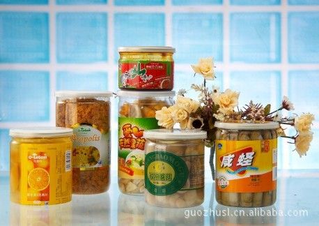 供应上海干果蜜饯食品塑料易拉罐包装容器